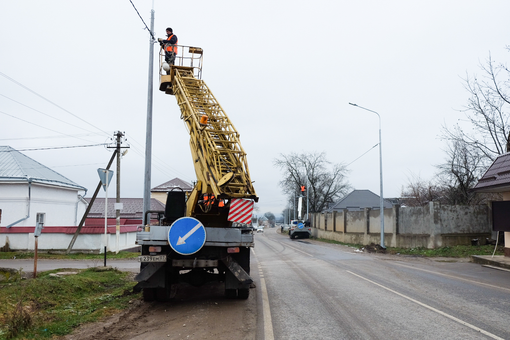 В трёх населенных пунктах Чегемского района обустраивают уличное освещение